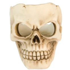 SALE Kerzenhalter in Form eines Totenkopfes aus Polyresin, Größe ca. 6 cm