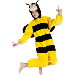 SALE Kinder-Kostüm Overall Biene, Gr. M bis 140cm Körpergröße - Plüschkostüm, Tierkostüm
