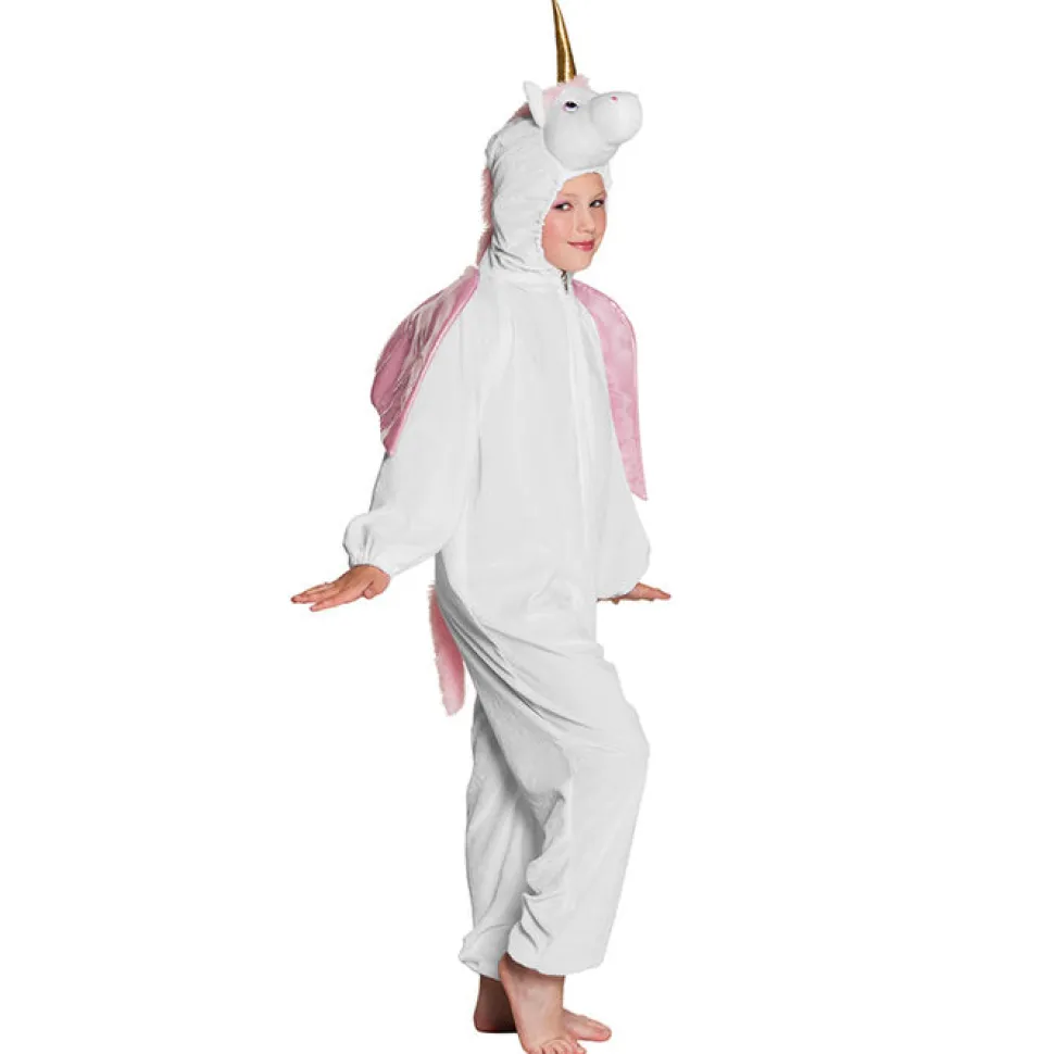 SALE Kinder-Kostüm Overall Einhorn, Gr. M bis 140cm Körpergröße - Plüschkostüm, Tierkostüm