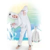 SALE Kinder-Kostüm Overall Eisbär, Gr. M bis 140cm Körpergröße - Plüschkostüm, Tierkostüm