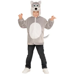 SALE Kinder-Kostüm Plüschjacke Wolf, Gr.104-116