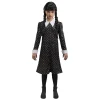 SALE Kinder-Kostüm Wednesday Addams, schwarzes Kleid mit weißen Motiven, Gr. 140