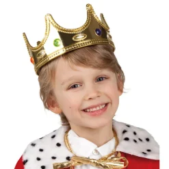 SALE Kinder-Krone, 17 cm, gold mit Ziersteinen