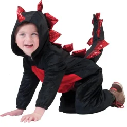 SALE Kleinkind-Kostüm Drache, Overall mit Kapuze, Gr. 92