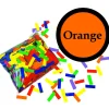 SALE Konfetti Streifen, orange, 250 g