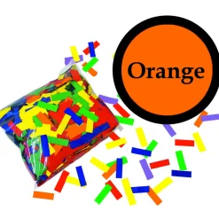 SALE Konfetti Streifen, orange, 250 g
