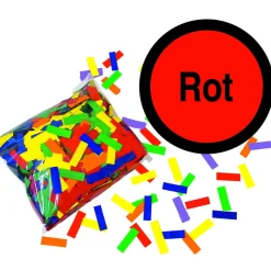 SALE Konfetti Streifen, rot, 250 g