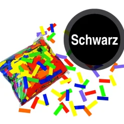 SALE Konfetti Streifen, schwarz, 250 g