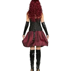 SALE Kostüm Steampunk Reifrock weinrot, Größe 34-36