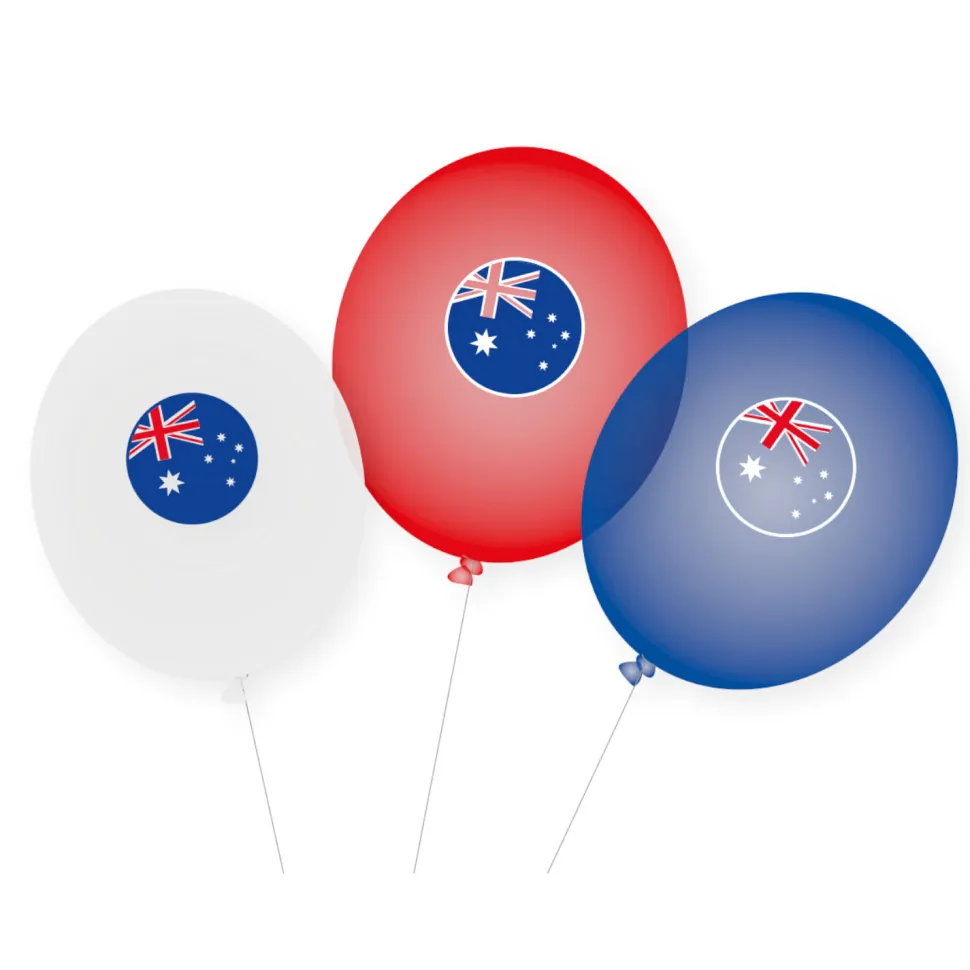SALE Latexballons Australien, 9 Stück