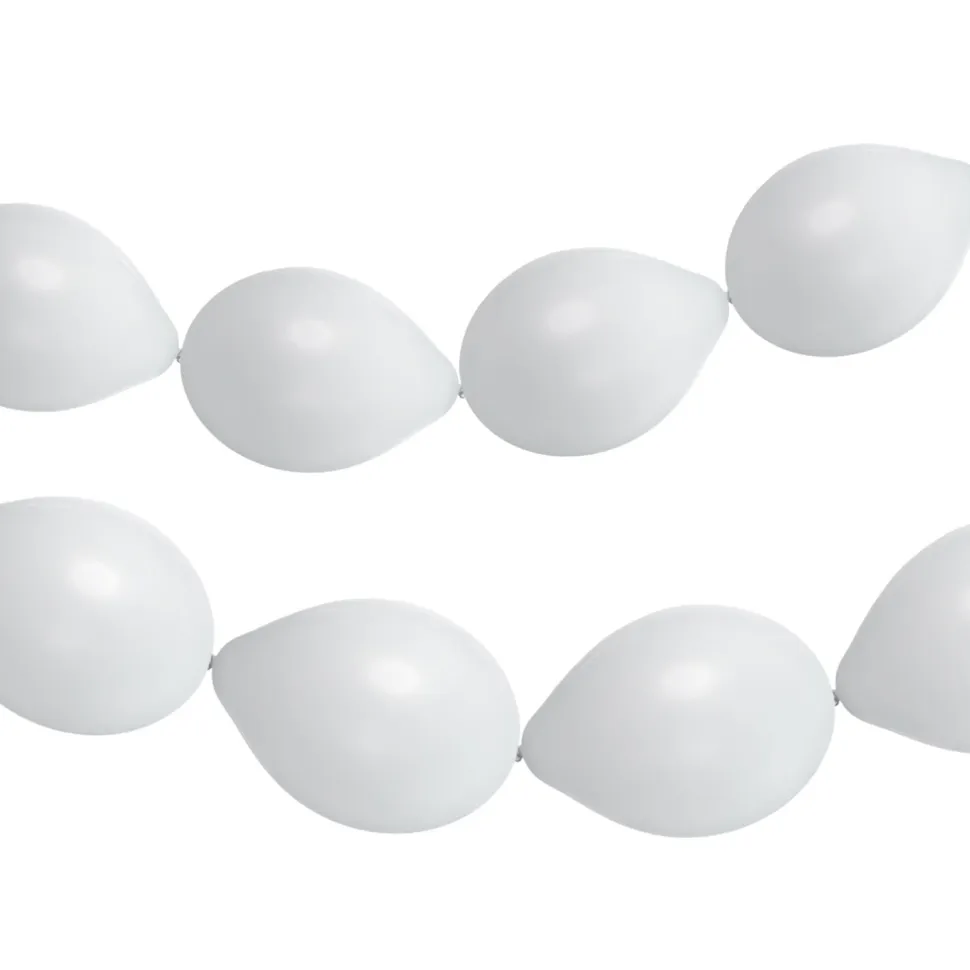 SALE Latex-Luftballons für Ballongirlanden, 33cm, weiß, 8 Stück