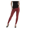 SALE Leggings gestreift, schwarz-rot, Größe S-M