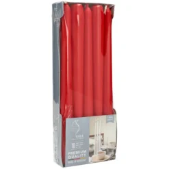 SALE Leuchterkerzen Gala Basic, 10 Stück, Höhe 25 cm, Ø 2,3 cm, Farbe: Tango-Rot