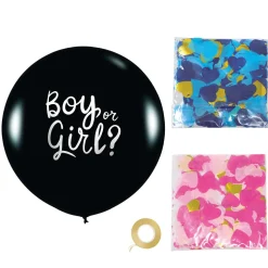 SALE Luftballon Gender Reveal mit rosa und blauem Konfetti