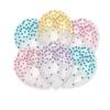 SALE Luftballon Konfetti tranparent, Pastel, 6 Stk.