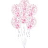 SALE Luftballons mit Konfetti, rosa, 6 Stück, 27cm