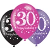SALE Luftballons Sparkling pink 30, 6 Stück, 27cm