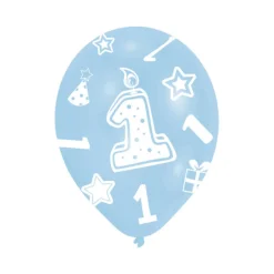 SALE Luftballon 1st Birthday, blau, 6 Stk.
