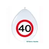 SALE Luftballon Verkehrsschild 40, 8 Stück