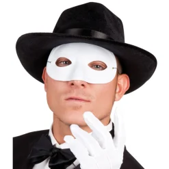 SALE Maske Domino mit Gummiband, weiß