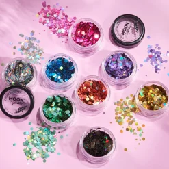 SALE Moon Creations Glitzer-Schminkstreu holographisch, grob, 3g, rose-gold