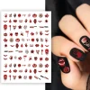 SALE Nagelsticker Halloween rot, unterschiedliche Formen, Karte mit 98 Stück