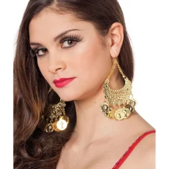 SALE Ohrringe Orient mit Münzen, Gold, 1 Paar