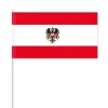 SALE Papierflaggen Österreich mit Stab, 12 x 21 cm, 10 Stück