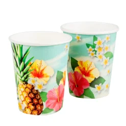 SALE Papp-Becher Paradies Hawaii, ca. 210ml, 10 Stück
