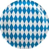 SALE Papp-Teller Bayern, 23cm Bayrisch-Blau, 10 Stück, Bayrische Dekoration, Bayrisches Fest, Blau-Weiß