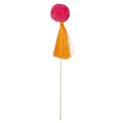 SALE Party-Picker Cocktail-Stäbchen Lima mit Pompom, ca. 18cm, 6 Stück