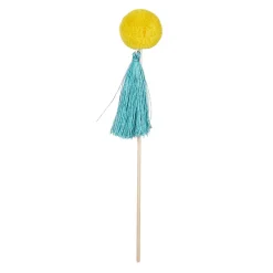 SALE Party-Picker Cocktail-Stäbchen Lima mit Pompom, ca. 18cm, 6 Stück