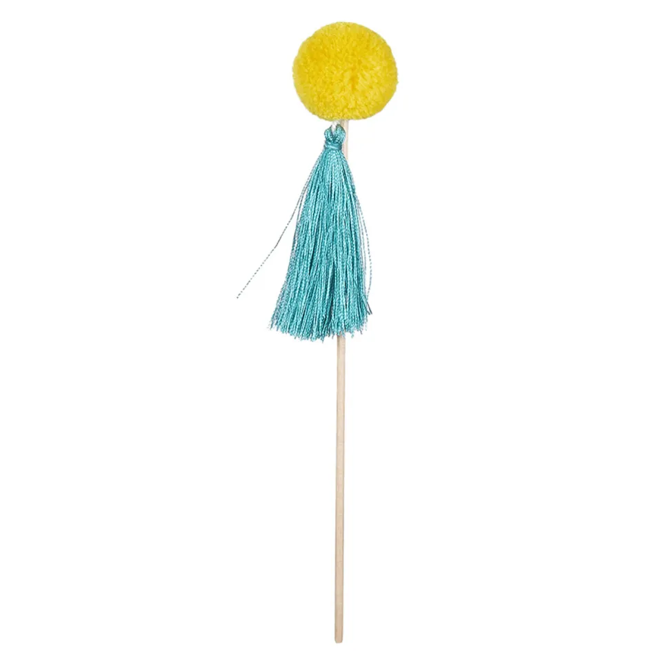 SALE Party-Picker Cocktail-Stäbchen Lima mit Pompom, ca. 18cm, 6 Stück