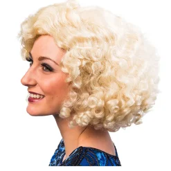 SALE Perücke Damen Kurzhaar Bob Pagenkopf mit Locken, Charlston 20er, Flirty Flapper, blond