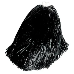 SALE Pom Pom mit Fingergriff, schwarz, 1 Stück