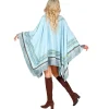 SALE Poncho Hippie Deluxe, hellblau