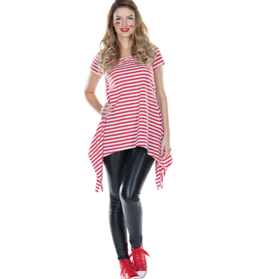 SALE Ringel Tunika rot/weiß, Gr. 36