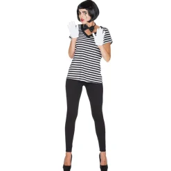 SALE Ringel V-Shirt schwarz/weiß, Gr. 34-36