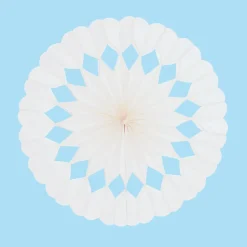 SALE Rosette weiße Herzen, ø 60 cm, schwer entflammbar