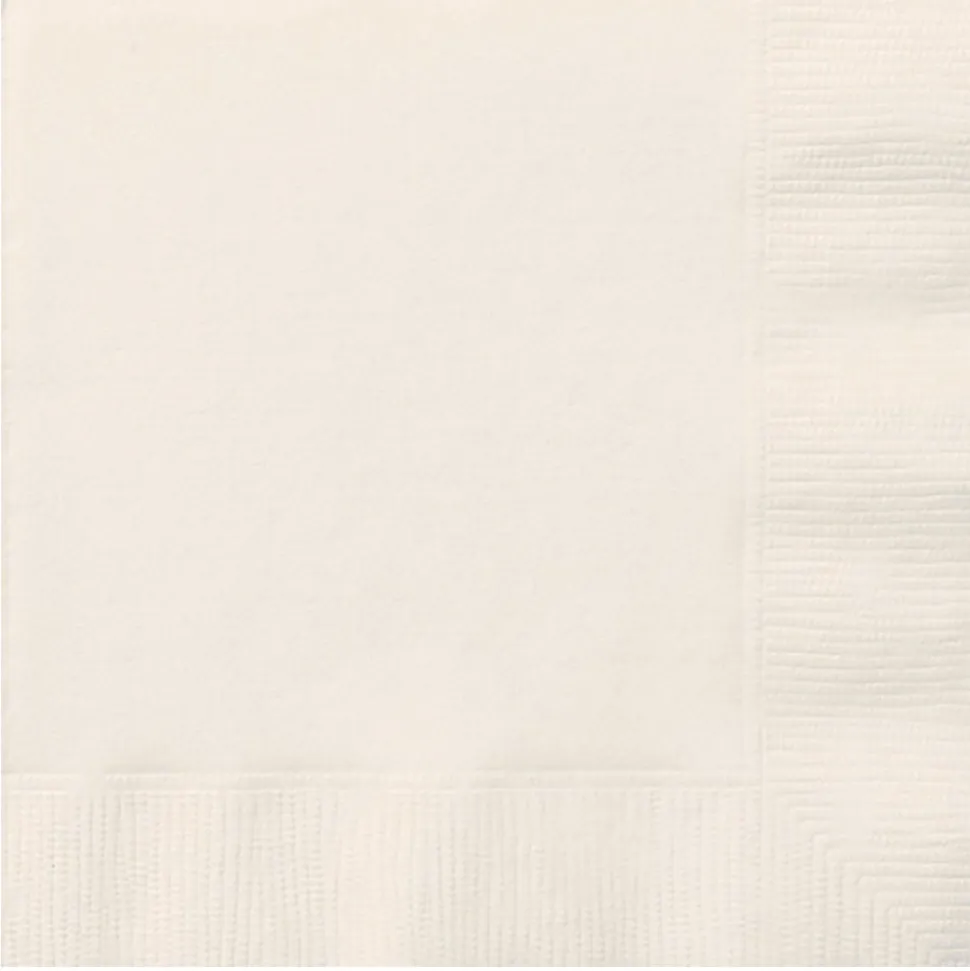 SALE Servietten, Premiumqualität, Größe ca. 33 x 33 cm, Vorteilspack mit 50 Stück, Farbe: Elfenbein