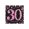 SALE Servietten Sparkling pink 30, 33x33cm, 16 Stk.