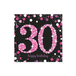 SALE Servietten Sparkling pink 30, 33x33cm, 16 Stk.