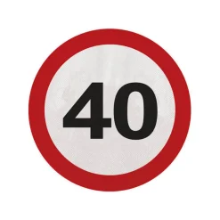SALE Servietten Verkehrsschild 40, 20 Stk.