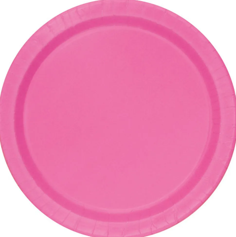 SALE Teller aus Pappe, 8 Stück, Größe ca. 23cm, pink, Premiumqualität ohne Plastik