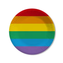 SALE Teller Rainbow Pride, ø23 cm, 10 Stück
