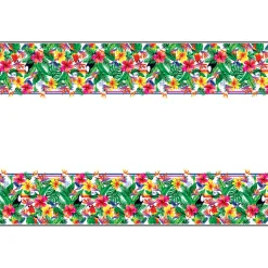 SALE Tischdecke aus Kunststoff, Regenwald / Tropen / Palmen, Tischdeko für Cocktailpartys & Co., Größe: 1,37 x 2,13 m
