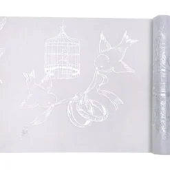 SALE Tischläufer Taubenpaar, 500 x 30 cm