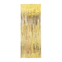 SALE Vorhang Lametta Metallic gold, 240 x 92 cm