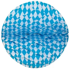 SALE Wabenball Bayern Rauten, ø 20 cm, Bayrische Dekoration, Bayrisches Fest, Blau-Weiß, schwer entflammbar