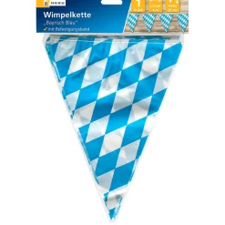 SALE Wimpelkette Bayern 4 m, Höhe 26cm, Bayrische Dekoration, Bayrisches Fest, Blau-Weiß